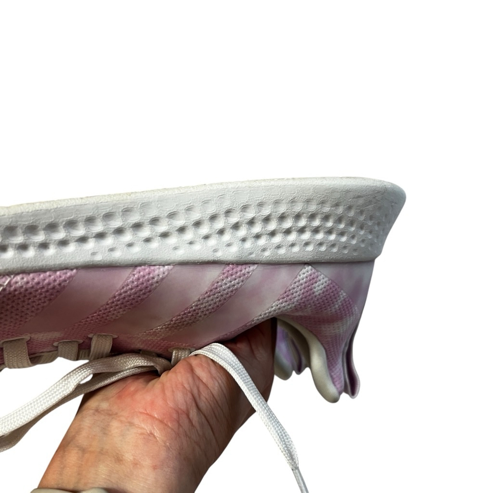 Adidas Cloudfoam Super Womens Sneakers Pink White Sz 9.5 Comfortable Lightweight - Picture 5 of 14